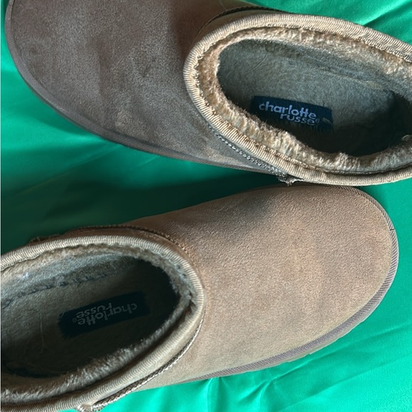 Charlotte Russe Platform, Ankle Boots, Camel Colored, Sz7.5 - Picture 4 of 8